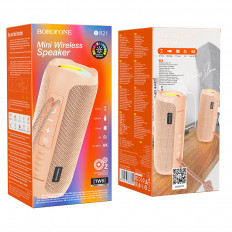 Колонка портативная BR21 Sports, конфетно-розовый BOROFONE Выходная мощность 2*5Вт; Bluetooth, USB, micro SD, AUX; Встроенный АКБ 1200mAh;