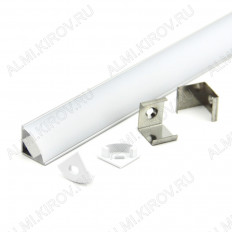 Профиль угловой GAL-GLS-2000-16-16 (522700) для LED-ленты шириной до 12мм GENERAL размеры: 2000*16*16мм; комплект: профиль, экран, 2 заглушки, 4 скобы, крепеж