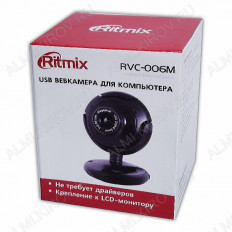 Web камера RVC-006M RITMIX 300K; с микрофоном; 30 кадров в секунду; угол обзора 54 градуса; USB