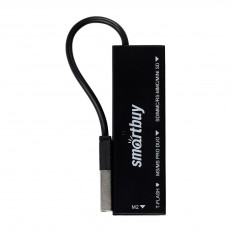 Card Reader SBR-717-K черный Smartbuy USB2.0; поддержка: microSD, MiniSD, SD, XD, MMC, MS, M2 универсальный