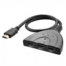 HDMI-Коммутатор SWITCH 3/1 Pigtail с кабелем 0.3м пассивный 3 HDMI входа, 1 HDMI выход; 1080p; версия HDMI-1.3