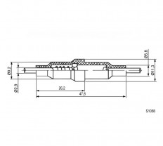 Держатель предохранителя F103-C1 (S1058) круглый, черный,
