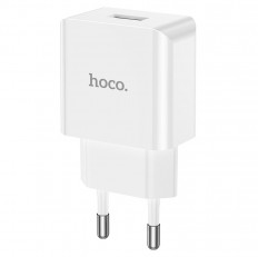 Сетевое зарядное устройство с выходом USB, 2.1А, белое, C106A; HOCO Uвх=100-240VAC; Uвых=DC5V/2.1A