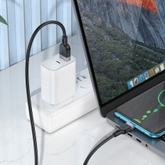 Кабель USB-Type-C, 3.0м, для зарядки и передачи данных, черный, X109 Energy