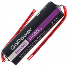 Элемент питания ER14505-AX Li GoPower 3.6В, 2400mA/h, аксиальные выводы (цена за 1 эл. питания)