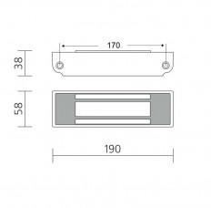 Электромагнитный замок ML370-40-50-4