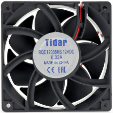 Вентилятор 12VDC 120*120*38mm RQD12038MS TIDAR Втулка; 0,32А; 40 dB; 2700 об;