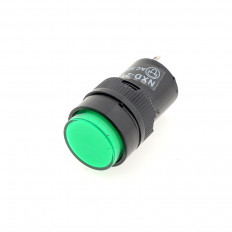 Лампа индикаторная 220V 16mm зеленый RWE-510 220VAC; d=16mm