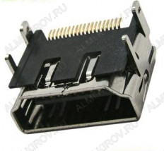 Разъем HDMI-F-19-02 (6101) Гнездо на плату угловое