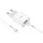 Сетевое зарядное устройство с выходом USB, 2.1А, белый, C81A, с кабелем USB-microUSB;