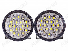 Комплект LED фар (G8044) (2шт) круглые