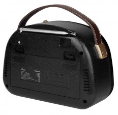 Радиоприемник RPR-040 BLACK RITMIX УКВ(FM) 87.5-108МГц; СВ(MW) 522-1620МГц; КВ(SW) 9,5-18МГц ; Bluetooth; USB, microSD; питание от аккумулятора 18650(в комплекте). Зарядка через шнур USB
