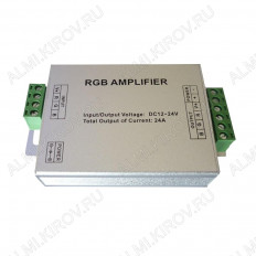LED RGB-усилитель, 12/24V 288/576W, 3*8А, AMP-RGB-24A (000754) SWG IP20; размеры: 85*65*24мм