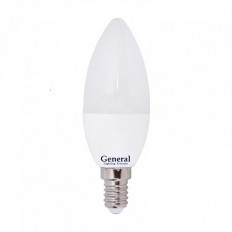 Лампа светодиодная 220В/ 8Вт/ E14/ 4500К (дневной белый) 640lm GLDEN-CF-8-230-E14-4500 (638600) General