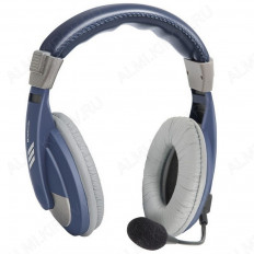 Наушники дуговые с микрофоном Gryphon 750, синие DEFENDER