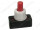 Кнопка PBS-17A ON-OFF для светильников, белая, красный шток, с фиксацией d=10mm; 2A/250VAC; 2pin