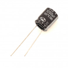 Конденсатор электролитический 1000mkF 6.3V 1012 +105C низкий импеданс
