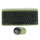 Комплект клавиатура+мышь KBS-9001 зелёный GEMBIRD беспроводной; Клавиатура: питание ААА*1шт, 943г, Мышь: 1600dpi, питание АА*1шт, Эл. питания в комплекте
