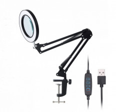Лупа настольная (10x) d=155mm с LED-подсветкой OT-INL82