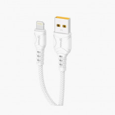 Кабель USB-Lightning, 1.0м, для зарядки и передачи данных, белый, (GP06L) GoPower 2.4A, ПВХ (PVC), быстрая зарядка