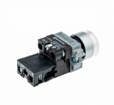 Кнопка с подсветкой, белая, 220V AC/DC, 1NO, MTB2-BW3163 MEYERTEC