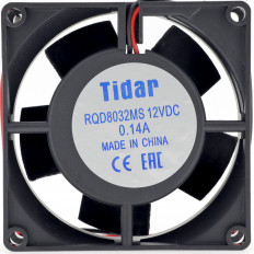 Вентилятор 12VDC 80*80*32mm RQD8032MS TIDAR 0.14A; 24dB; 2400 об;