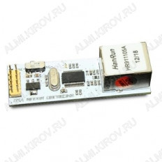 Модуль Ethernet KIT MP579 МастерКит Небольшая плата, собранная на PIC Microchip ENC28J60 содержит все необходимые аппаратные средства для реализации интерфейса Ethernet.
