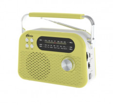 Радиоприемник RPR-045 LEMON RITMIX УКВ(FM) 87.5-108МГц; СВ(MW) 522-1620МГц; КВ(SW) 9,5-18МГц ; Bluetooth; USB, microSD; питание от аккумулятора 18650(в комплекте). Зарядка через шнур USB