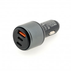 Автомобильное зарядное устройство с выходами USB, 2*Type-C, 3.0A, 95W, черное, QC3.0, PD, NZ9 HOCO Uвх=12-24V, Uвых=DC5V/3.0A