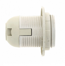 Патрон GLH-E27-HRP-H-W-R, пластик, Е27, подвесной, с кольцом, белый (474013)