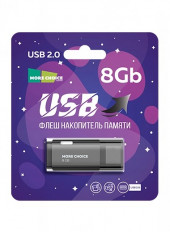 Карта Flash USB 8 Gb (MF8 Black) More Choice с колпачком; USB 2.0