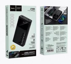 Аккумулятор внешний 30000mAh J144A, черный HOCO вход: microUSB/Type-C; выход: USB*2; ток 2A; LED-дисплей