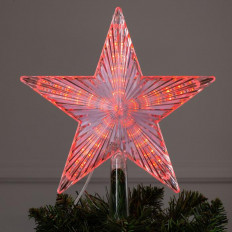 Фигура "Звезда белая ёлочная" Красный 1354075 Luazon Lighting светодиодная; 22Х22 см, пластик, 2 метра провод, Красный 240V