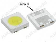 Светодиод SMD 3535; 6V; 2W; LATWT391RZLZK (холодный белый) LG SMD 3535; 6V; 2pin; широкий: катод(-); для модулей подсветки LED TV
