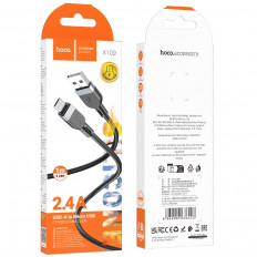 Кабель USB-microUSB, 1.0м, для зарядки и передачи данных, черный, X109 Energy