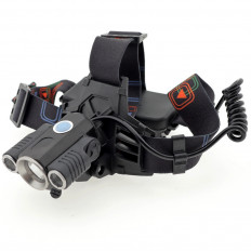 Фонарь налобный W603 светодиодный LIVE-POWER 1+2LED, питание 2xLi-ion18650, дополнительное крепление на руль. зарядка через шнур USB(нет в комплекте)