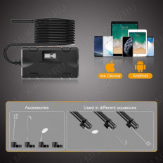 Эндоскоп OT-SME15 с Wi-Fi камерой (Длина зонда 5м) ОРБИТА для ОС Андроид и PC.; разрешение видео/фото 1280х720; увеличение; угол обзора камеры 70гр.; LED подсветка
