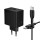 Сетевое зарядное устройство с вых.USB,Type-C,PD65W +QC3.0, BAS17A Erudite ,черный ,с каб.Type-C