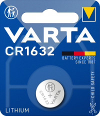 Элемент питания CR1632 VARTA 3В;литиевые; блистер 1/10/100 (цена за 1 эл. питания)