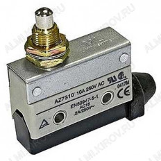 Переключатель AZ-7310 кнопочный толкатель с гайкой 10A/250V; 3 pin
