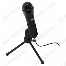 Микрофон динамический RDM-120 black RITMIX 50-16000 Гц; 2,2 кОм; чувствительность -30дБ; всенаправленный; шнур 1,8м, штекер 3,5мм; пластик.