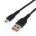 Кабель USB-microUSB, 1.0м, для зарядки и передачи данных, чёрный, (GP06M) GoPower 2.4A, ПВХ (PVC), быстрая зарядка