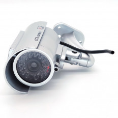 Муляж видеокамеры OT-VNP20; цилиндрический, серебро, ОРБИТА Питание: солнечная панель/2*ААА (в комплект не входят); красный мигающий светодиод