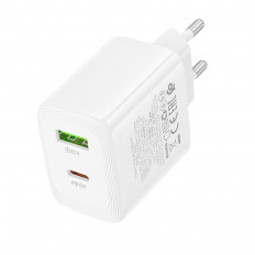 Сетевое зарядное устройство с выходами USB, Type-C, 3.0A, 45W GaN, белый, BN30 Cargador