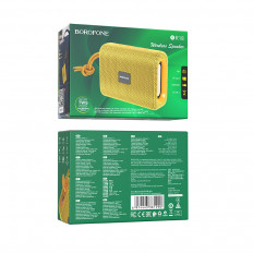 Колонка портативная BR18 Encourage, золотистый BOROFONE Выходная мощность 5Вт; Bluetooth, USB, micro SD, AUX; Встроенный АКБ 1200mAh;