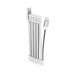 Кабель USB-Lightning, 1.0м, для зарядки и передачи данных, белый, (U103) HOCO 2.4A, ТПЭ (TPE), автоматическое складывание