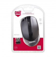 Мышь беспроводная One SBM-332AG-K Black SMART BUY 1000dpi; 2 кнопоки + колесо-кнопка; питание AAA*2 шт.