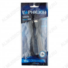 Шнур USB A шт/MICRO USB B 5pin шт 1.8м (GCC-mUSB2-AMBM-1.8M)