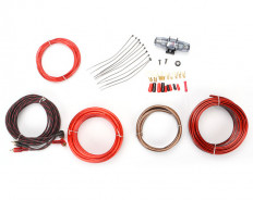 Набор для уст-ки автоусилителя K2-MT8 URAL Комплект силовых кабелей 8 GA(9мм2): 5м. красный, 1м. черный, управл. кабель, 5м. синий терминал предохранителя 40А, клеммы, RCA кабель, ст