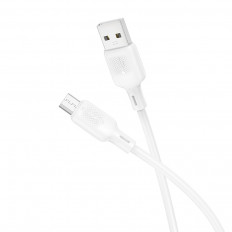 Кабель USB-microUSB, 1.0м, для зарядки и передачи данных, белый, BX113 Lenny